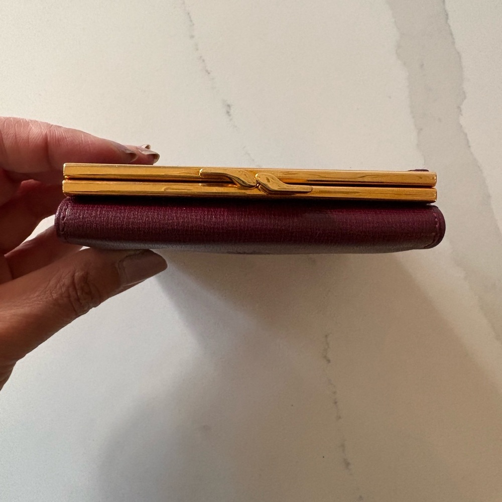 Vintage Cartier de Must Leather Compact Wallet w/Kisslock - Picture 2 of 7